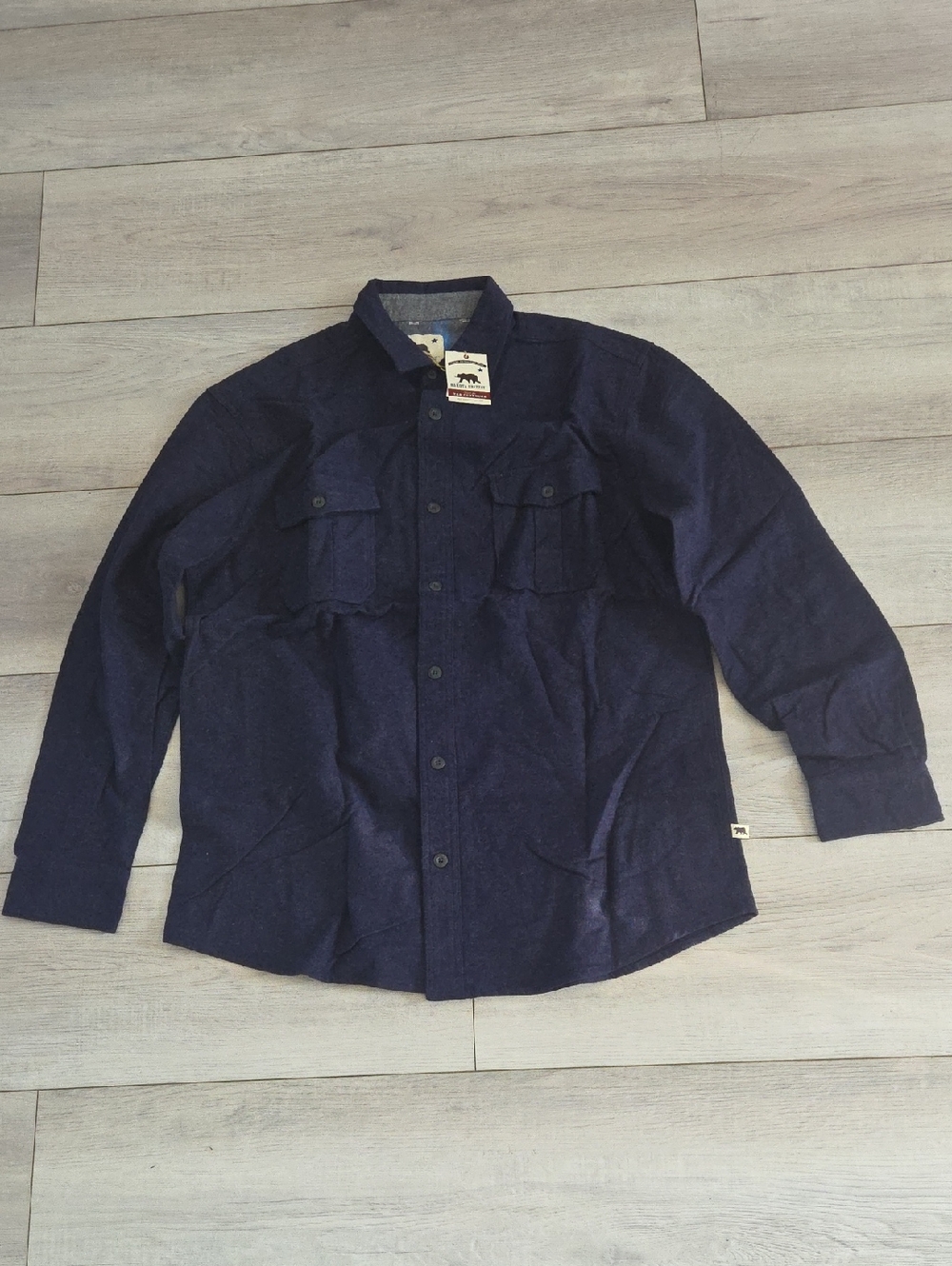 ❤️NWT❤️ Men's Navy Lightweight Overshirt with Chest Pockets - Dakota Grizzly
